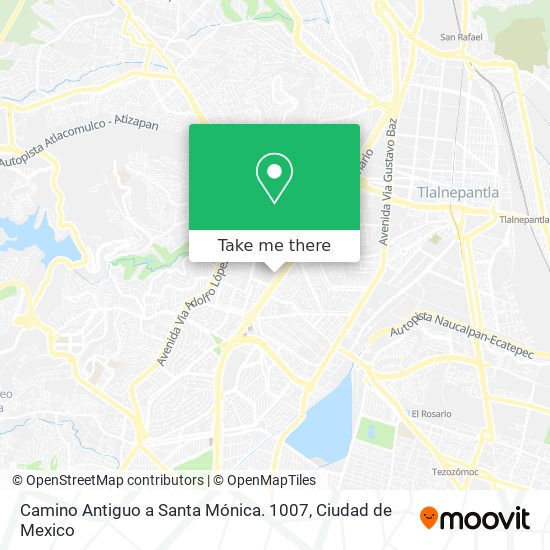 Mapa de Camino Antiguo a Santa Mónica. 1007