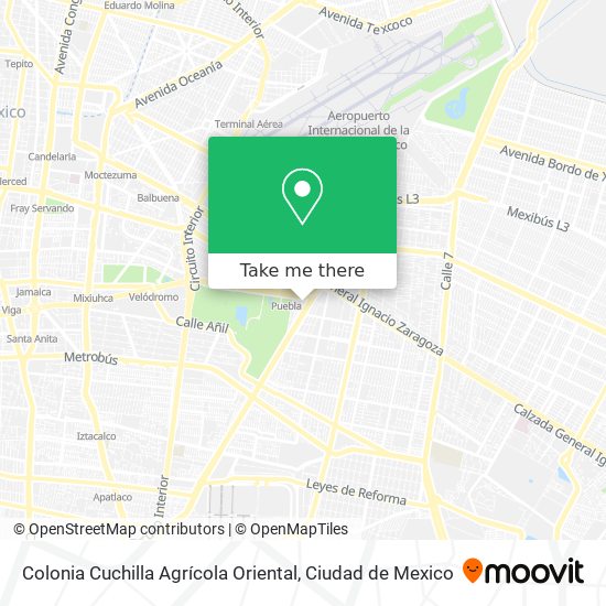 Mapa de Colonia Cuchilla Agrícola Oriental