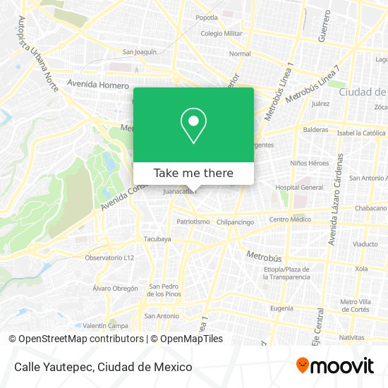 Calle Yautepec map