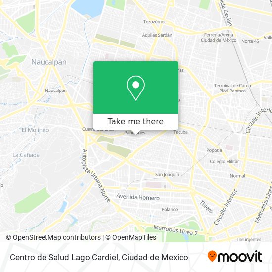 Centro de Salud Lago Cardiel map