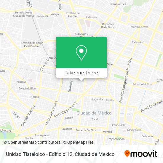 Unidad Tlatelolco - Edificio 12 map