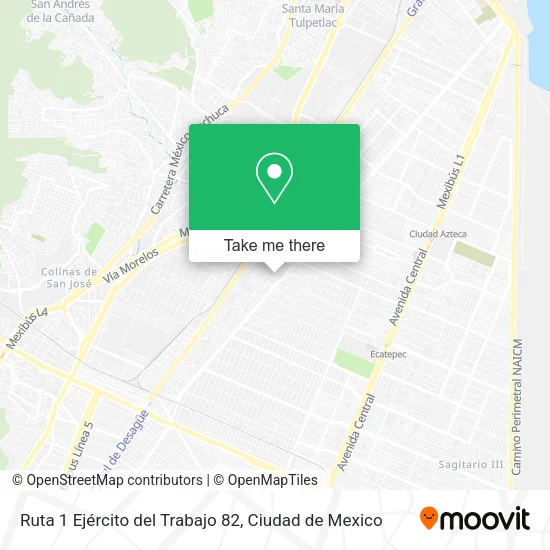 Ruta 1 Ejército del Trabajo 82 map