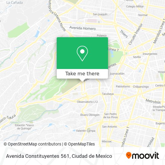 Mapa de Avenida Constituyentes 561