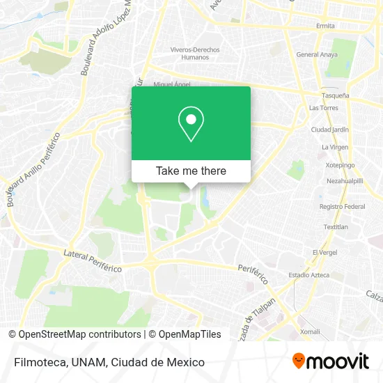 Filmoteca, UNAM map