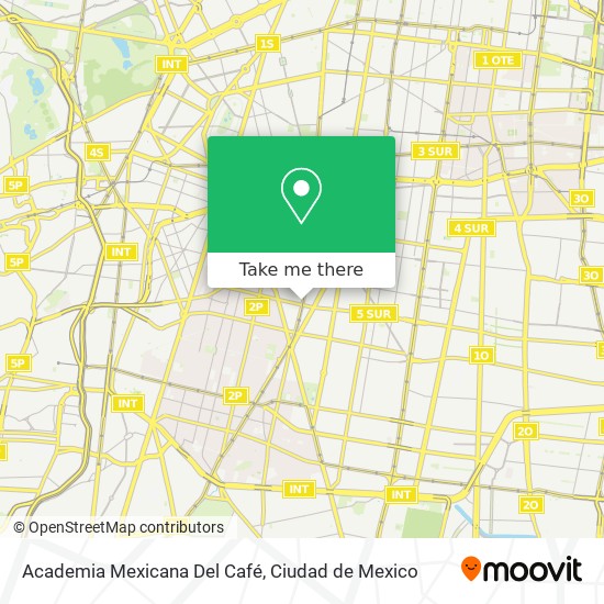 Mapa de Academia Mexicana Del Café