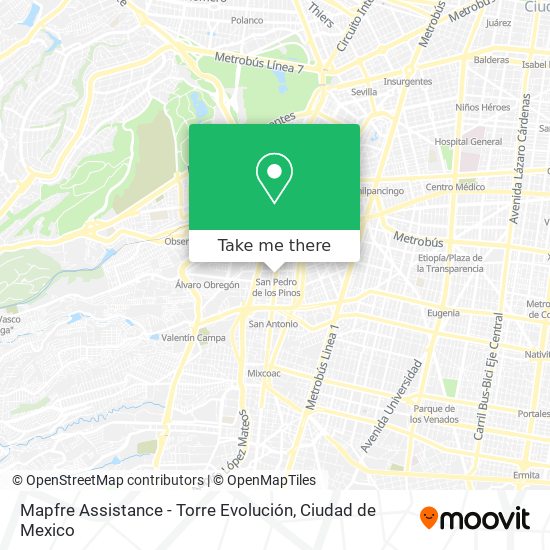 Mapfre Assistance - Torre Evolución map