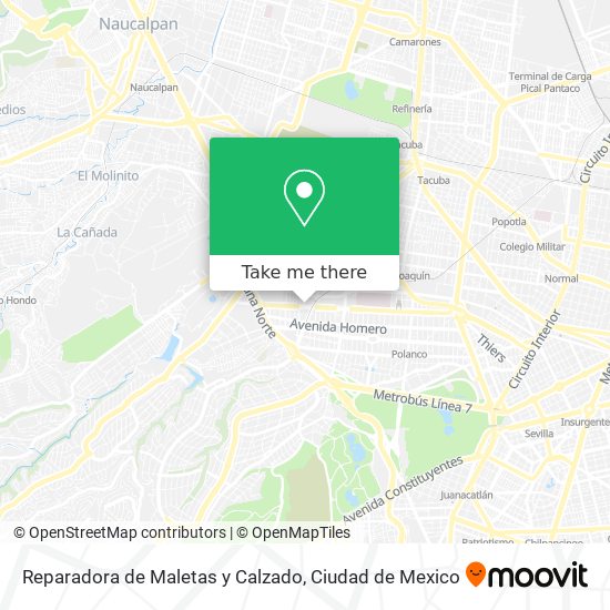 Reparadora de Maletas y Calzado map