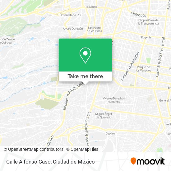 Calle Alfonso Caso map