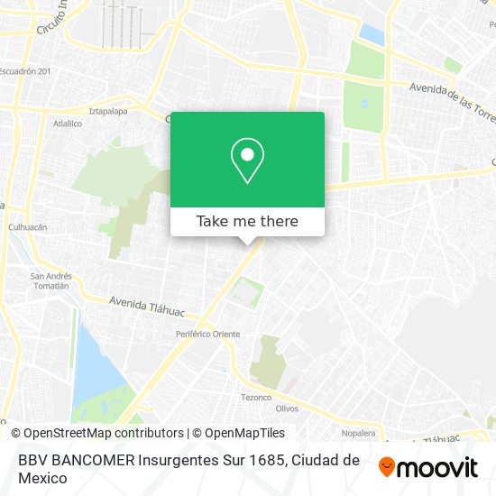 BBV BANCOMER Insurgentes Sur 1685 map