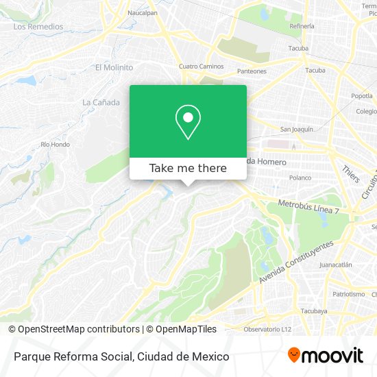 Mapa de Parque Reforma Social