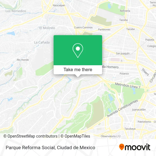 Parque Reforma Social map