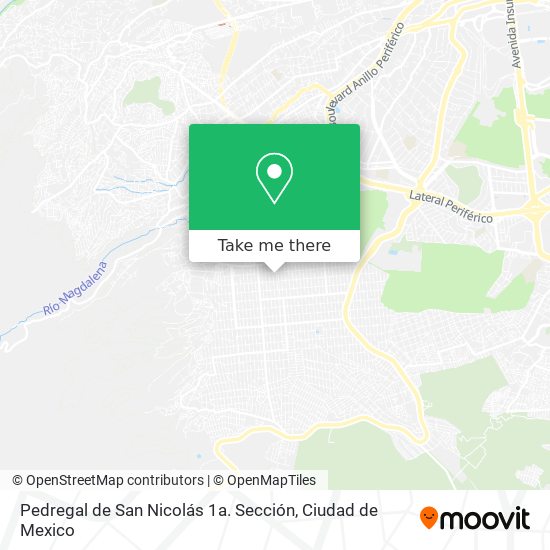 Pedregal de San Nicolás 1a. Sección map