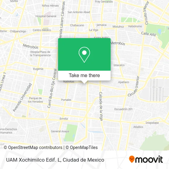 Mapa de UAM Xochimilco Edif. L