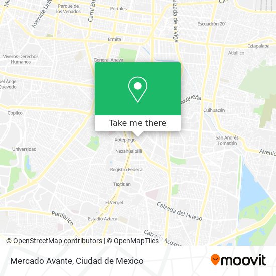 Mercado Avante map