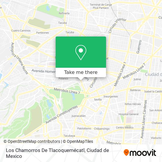 Los Chamorros De Tlacoquemécatl map
