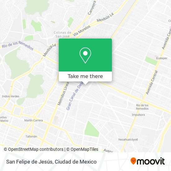 San Felipe de Jesús map