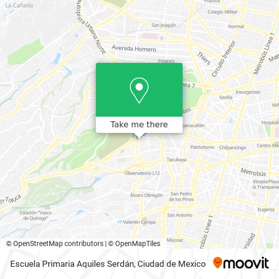Escuela Primaria Aquiles Serdán map
