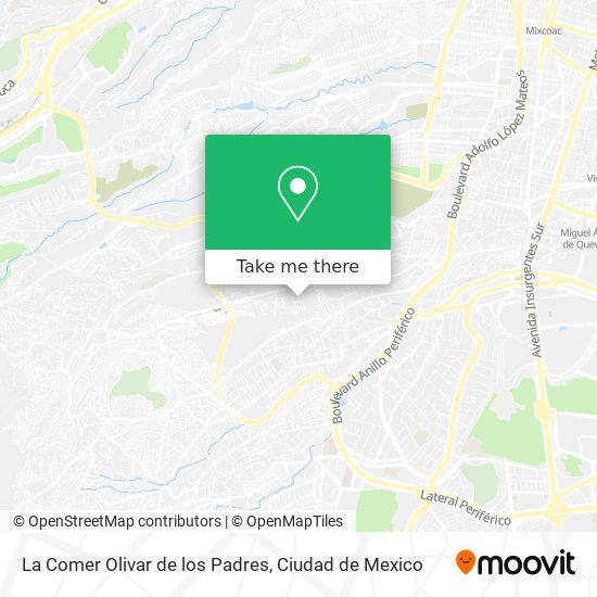 La Comer Olivar de los Padres map