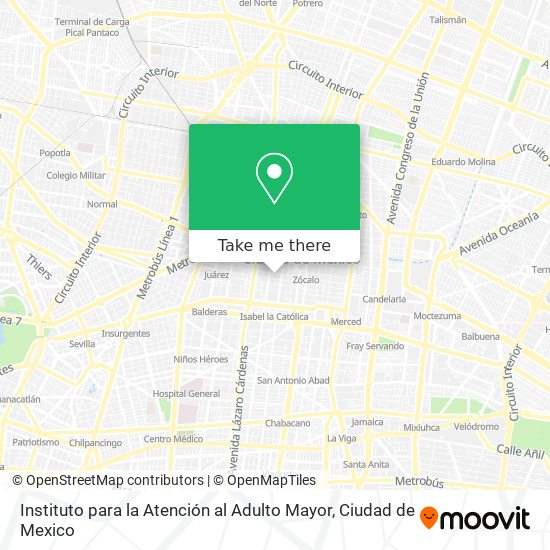 Instituto para la Atención al Adulto Mayor map