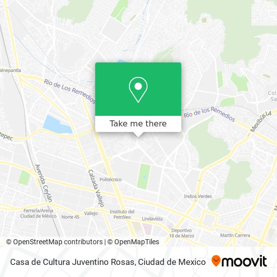 Mapa de Casa de Cultura Juventino Rosas