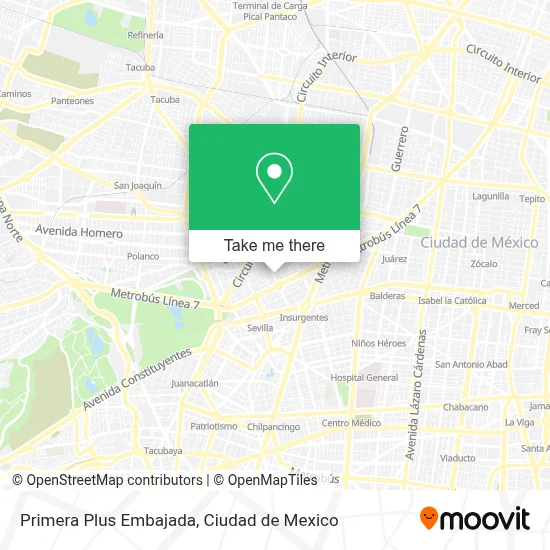 Primera Plus Embajada map