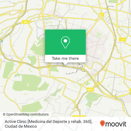 Mapa de Active Clinic [Medicina del Deporte y rehab. 360]