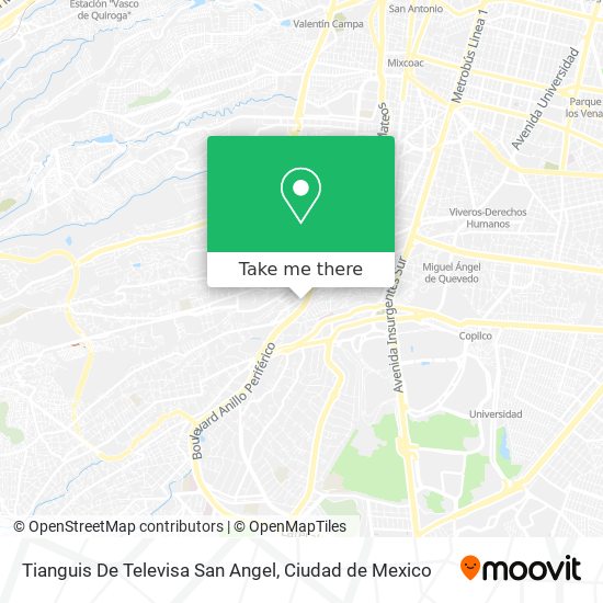 Tianguis De Televisa San Angel map