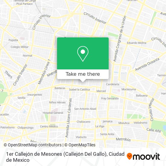 1er Callejón de Mesones (Callejón Del Gallo) map