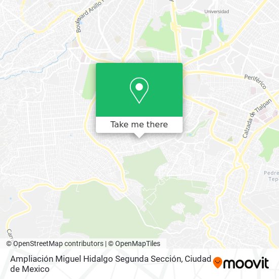 Ampliación Miguel Hidalgo Segunda Sección map