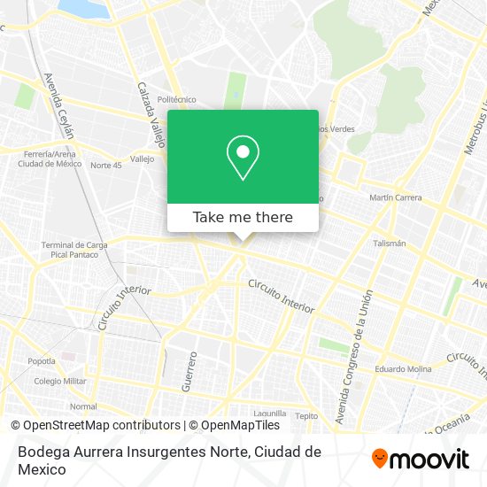Bodega Aurrera Insurgentes Norte map