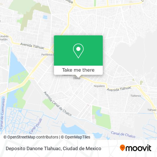 Deposito Danone Tlahuac map