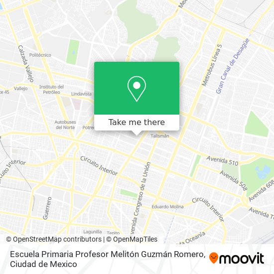 Escuela Primaria Profesor Melitón Guzmán Romero map