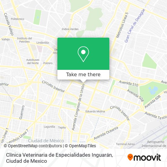 Clínica Veterinaria de Especialidades Inguarán map