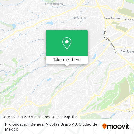 Prolongación General Nicolás Bravo 40 map