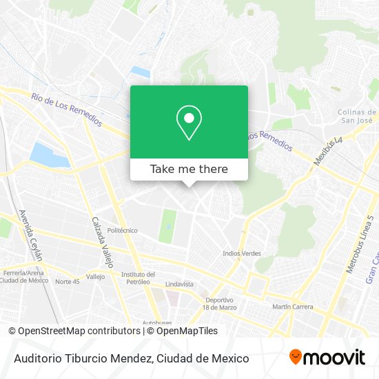 Auditorio Tiburcio Mendez map