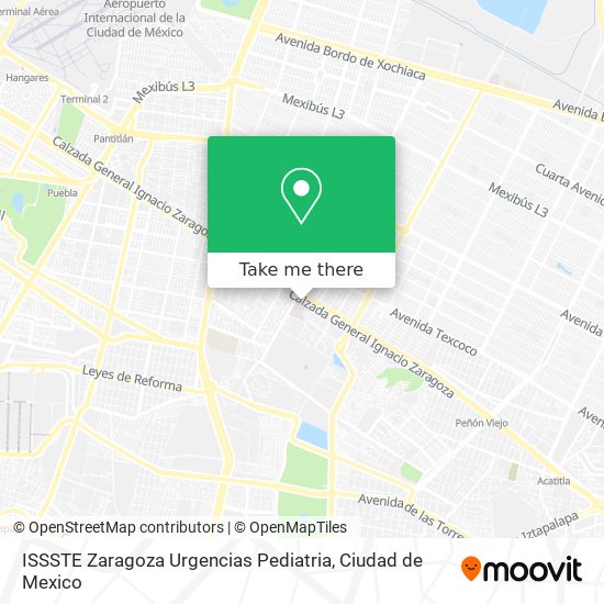 ISSSTE Zaragoza Urgencias Pediatria map