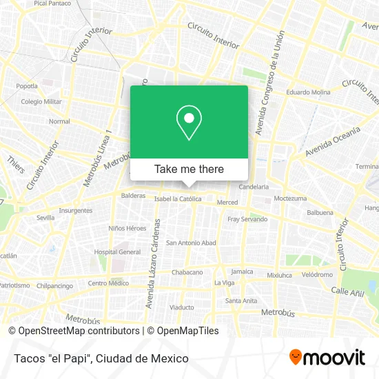 Tacos "el Papi" map