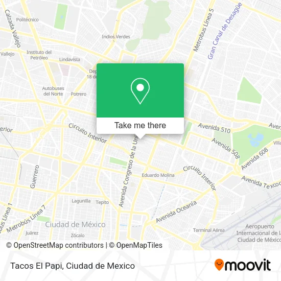 Mapa de Tacos El Papi