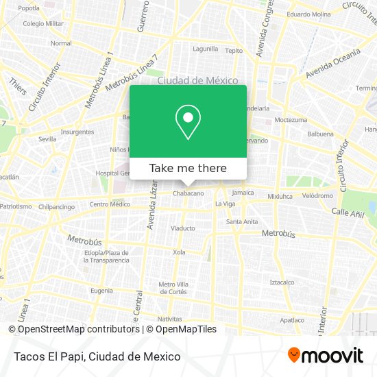 Mapa de Tacos El Papi