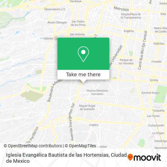 Iglesia Evangélica Bautista de las Hortensias map