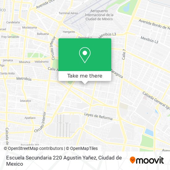 Mapa de Escuela Secundaria 220 Agustin Yañez