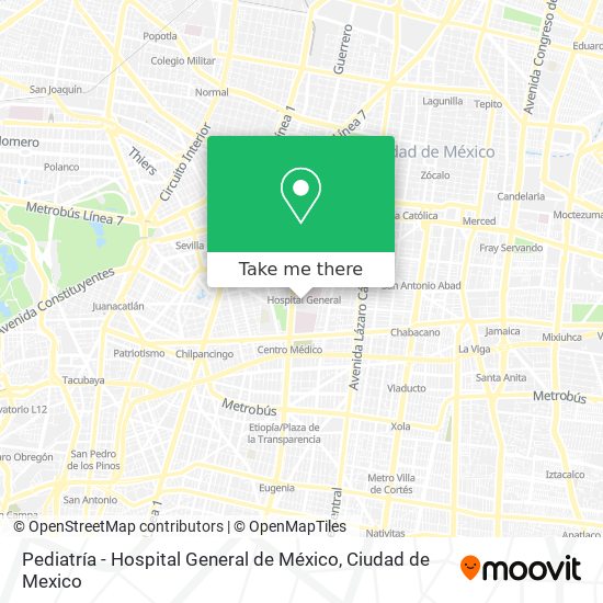 Pediatría - Hospital General de México map