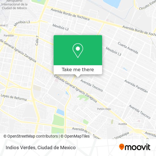 Indios Verdes map