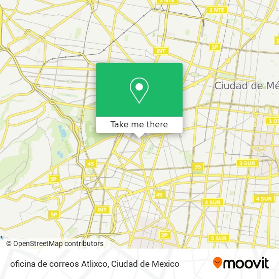 oficina de correos Atlixco map