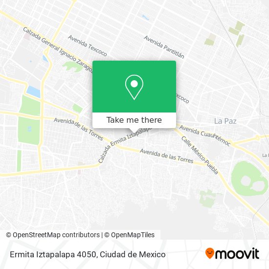 Ermita Iztapalapa 4050 map