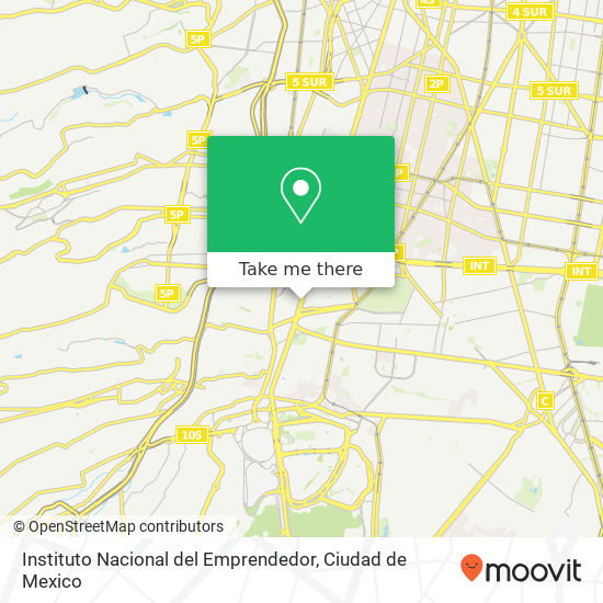 Instituto Nacional del Emprendedor map