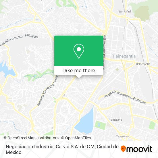 Negociacion Industrial Carvid S.A. de C.V. map