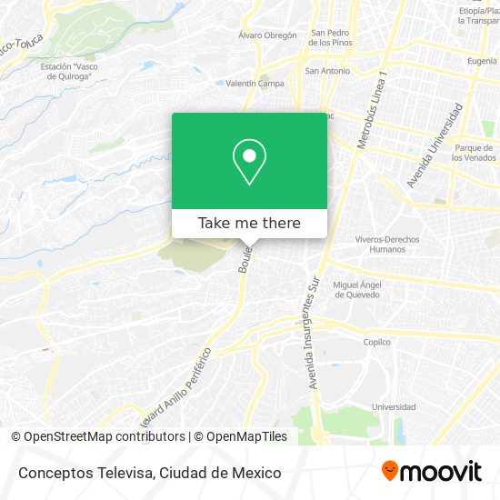 Conceptos Televisa map