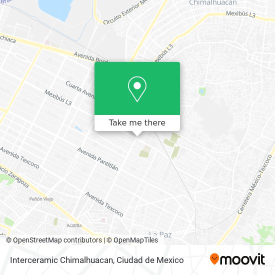Mapa de Interceramic Chimalhuacan