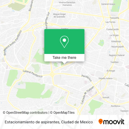 Estacionamiento de aspirantes map